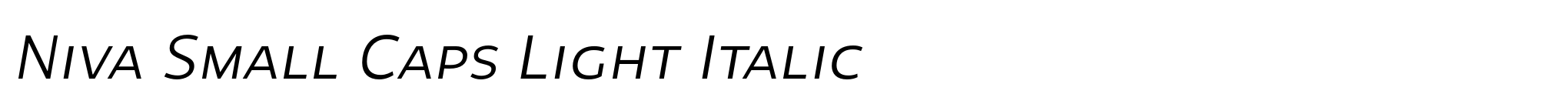 Niva Small Caps Light Italic image